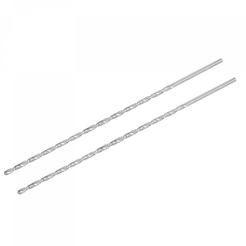 TA-VIGOR 2Pcs 4mm Extra Long Twist Drill Bits 200mm HSS Straight Shank | High Speed Steel Spiral Drill Bits for Wood, Metal, Aluminium and Plastic