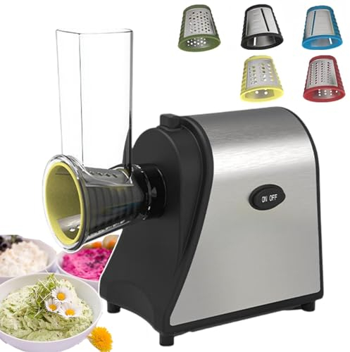 forplubossmmp Ralladores De Queso Eléctricos | Ensaladora Profesional | Acero Inoxidable | Cortadora De Verduras Trituradora Eléctrica | Adecuado para Uso Comercial Y Doméstico | Fácil De Instalar