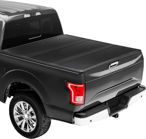liujialigr Faltbare Ladeflächenabdeckung für Dodge Ram 1500, 1,74 m Ladefläche, 2009–2023, Schwarz