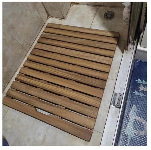 caillebotis douche caillebotis salle de bain Revêtement De Sol En Teck Pour Douche Extérieure, Tapis De Bain En Bois Antidérapant Et Imperméable, Plateforme Surélevée Pour Maison/ Salle De Bain/ Campi