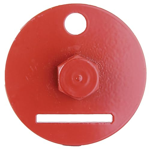 Alberts 831998 Einschraub-Werkzeug für Flechtzaunhalter | zinkphosphatiert, rubinrot RAL 3003 | Ø60 mm | 10er Set
