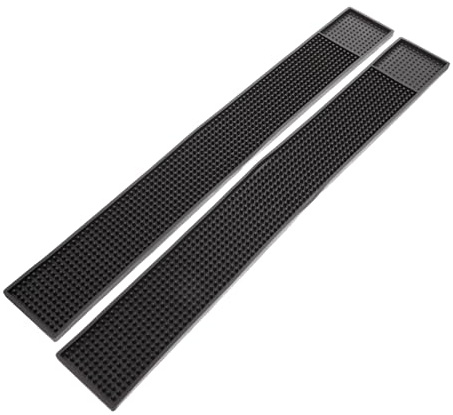 Ciieeo Lot De 2 Tapis De Bar en PVC pour Comptoir De Cuisine Maison Noir Lot De 2