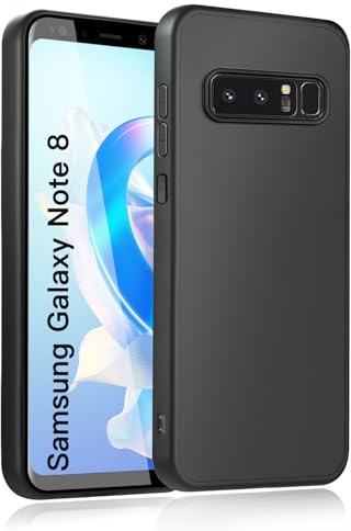 wsiiroon Hülle für Samsung Galaxy Note 8 Handyhülle, Stoßfest Kratzfest, Anti-Fingerabdruck, Anti-Rutsch Fallschutz Schutzhülle, Anti-Öl, Unterstützt kabelloses Laden für Samsung Note 8 Case (Schwarz)
