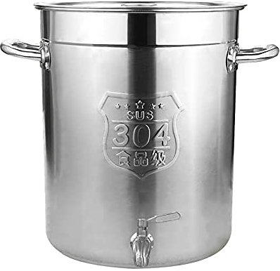 Cubo de Leche de Acero Inoxidable, Olla de Acero Inoxidable, Olla con Grifo, Olla de Acero Inoxidable, Puede Contener Vino, Aceite, Leche, Transporte de líquidos (tamaño: 30 * 35 cm (20 l))