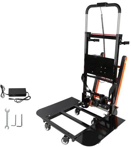 JKELPV Trailer Hand Truck Electric Stair Climbing Hand Trucks With Removable Extension Tray, 440lbs Max Load Capacity Stair Climbing Dolly home Hand Truck