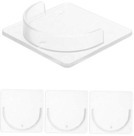 YYLIVING Supporto per Asta Doccia Forte e Adesivo, Facile da installare, Senza forare, Supporto per Asta Tenda Come Mostrato, 5,00 x 5,00 x 1,00 cm.