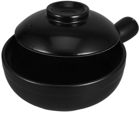 POPETPOP Clay Pot for Cooking Japanese Style Casserole Dish Terracotta Soup Pot Lid for Home Dinners Travel