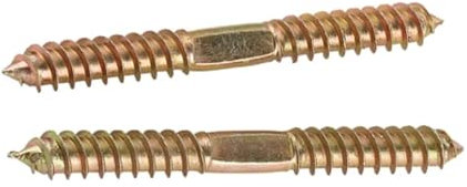 Generisch 20/30/50/100 Stück Stockschrauben aus Kohlenstoffstahl, Dübel for Holz und Metall, doppelseitige Möbelbefestigung, selbstschneidende Schrauben, Holzgewindebolzen(M8x100(20pcs))