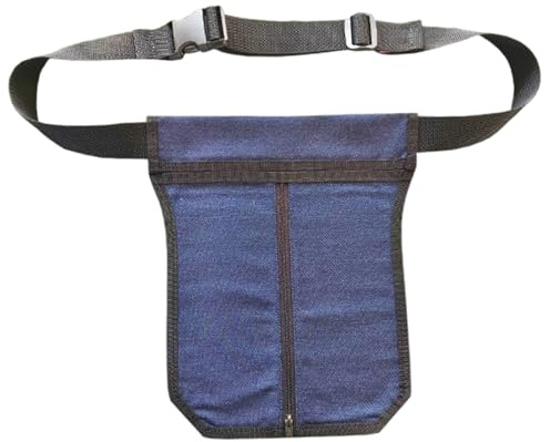Supporto per sacca per catetere in vita 10x9 in poliestere impermeabile con cerniera frontale e cinturino per gamba per urina e flacone per massaggi.