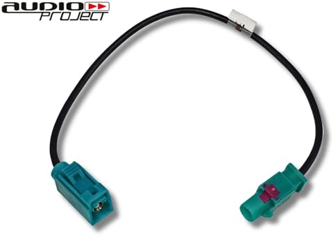 Audioproject A434 - Autoradio Antennenadapter Verlängerung Fakra - Fakra 30cm GPS Navi AM FM 4G LTE Kabel für Audi VW Seat Skoda Citroen Peugeot Opel Ford BMW Mercedes