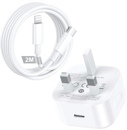 30W USB C Charger Plug iPhone Fast Charger and USB C to Lightning Cable 2M | for iPhone 14Pro/14 Pro Max/13 Pro Max, USBC Plug UK Type C Fast Charge iPad charger for iPad Pro 12.9 10.5 inch/Air 3/Mini 5