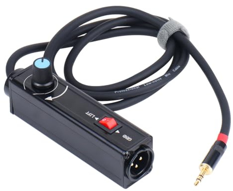 Uxsjakjsd Convertidor de Aislador de Audio de 3.5 A XLR. Control de Volumen de Computadora Portátil A Mezclador. Reducción de Ruido de 3.5 A Balance.