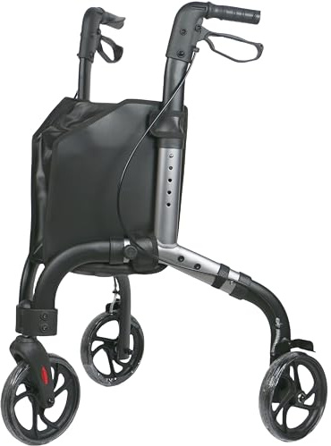 Angel Mobility Tri Walker Lightweight Folding Walking Frame Mobility Aid with Wheels Zimmer Rollator