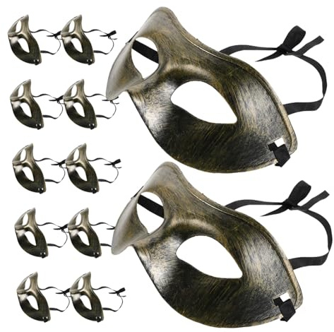 ROMISBABA Lot De 15 Demi-Masques De Mascarade Vintage Pour Halloween Et Bal Masqué Masque Demi-Visage LéGer Et Confortable Pour Homme Et Femme Accessoires De Cosplay Et Carnaval