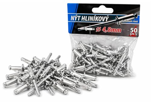 Aluminium Pop Rivets 4.8mm x 14mm Dome Head Open Blind Rivets | 50 PCS | 4.8 × 14mm Aluminium Pop Rivets – 50 Pack