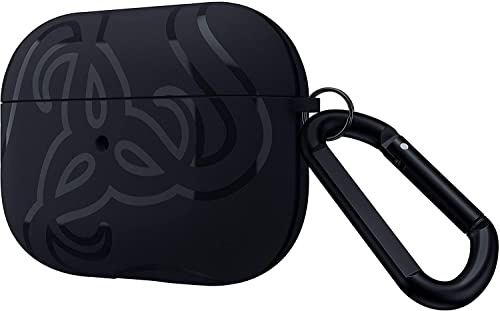 Razer Team Case für Apple AirPods Pro - Schützende Hülle für das AirPods Pro Ladecase (aus thermoplastischem Polyurethan, mit Karabinerhaken, kabelloses Aufladen) Schwarz