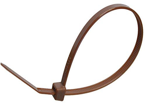 UKCable-Ties Brown Cable Ties 100mm to 370mm Nylon Zip Tie Wraps (10, 300mm x 4.8mm)