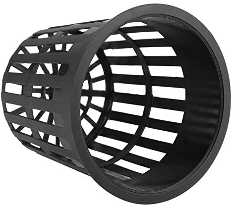 Vasi netti da 10 pezzi da 4 pollici per coltura idroponica, vasi in rete da vaso per coltura idroponica, 4,25 x 3,85 pollici(Nero)