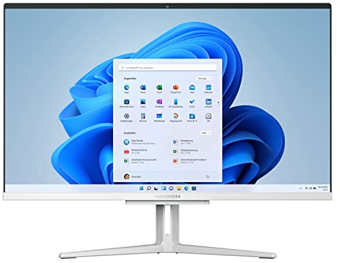 MEDION E23403 60,5 cm (23,8 Zoll) Full HD All in One Desktop Computer (Intel Core i3-1005G1, 8GB DDR4 RAM, 256 PCIe SSD, WLAN, Win 11 Home)