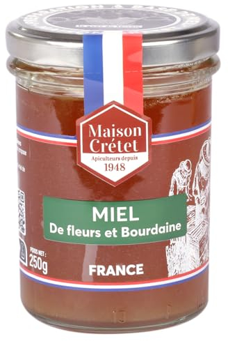 Maison Crétet | Honig aus Frankreich, Heidekraut, Honig, nicht pasteurisiert, 100 % natürlich, Glas 250 g