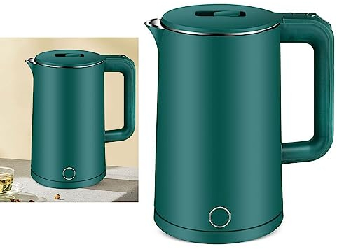 Keenso Chaudière à Eau électrique, Bouilloire électrique à Grand Bec avec Revêtement en Plastique 2,3 L pour la Maison (Vert)