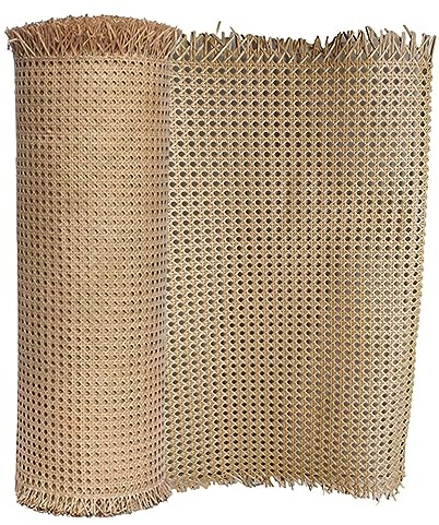 Caning Material, natürliches Rattan-Gurtband, Rolle für Caning-Projekte, Netz-Rattan-Gewebe für Heimwerker, Handwerk, Schrank, Stuhl, Möbel, 50 cm x 2 m