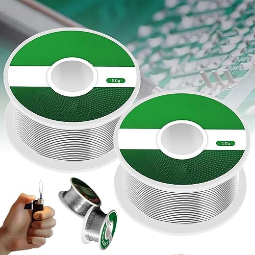 Filo for saldatura for accendino in acciaio inossidabile e alluminio, flusso for saldatura, saldatura a basso punto di fusione, nuovo filo for saldatura a basso punto di fusione ( Size : 50G 2PCS )