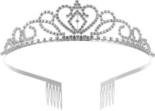 2 Stück Brautkrone Strass Braut Hochzeit Tiaras Hochzeit Krone für Braut Tiara Stirnbänder für Frauen Krone Stirnbänder Brautkronen und Tiaras Stirnband Sommer Miss Hair Ring, Legierung und