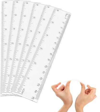 6 Stück Lineal 15cm Grundschule, Kleines Lineal Grundschule, Lineal Set Grundschule, Linial, Plastik Lineal, Kunststofflineal, Für Schule, Büro, Zuhause, Geprägte Zentimeter Einteilung