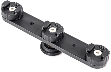 DBEIXIWEI Staffa flash da 14 cm con foro per vite da 1/4, barra di estensione per fotocamera/luce LED/microfono