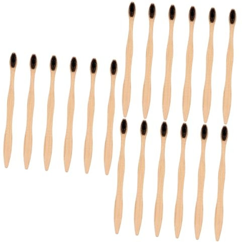 minkissy 3 Set Di Spazzolini Da Denti Naturali Con Setole Morbide E Impugnatura Ergonomica Per Una Facile Spazzolatura Set Di Spazzolini Da Denti Sostenibili Per Adulti 6 Pezzi*3