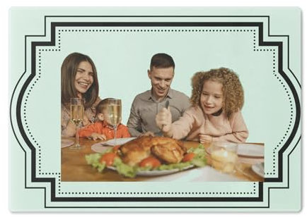 Tabla de cortar de cristal con foto personalizada, decorativa, 20 x 28 cm