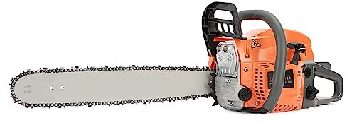 PERZOE 58CC 20 Inch Petrol Chainsaw,Top Handle Chainsaw Multifunctional High Power Gas-Powered Fast Cutting Labor-Saving Gas Sawing Handheld Cutting Wood Chainsaw Logging Machine Garden Supplies 20I
