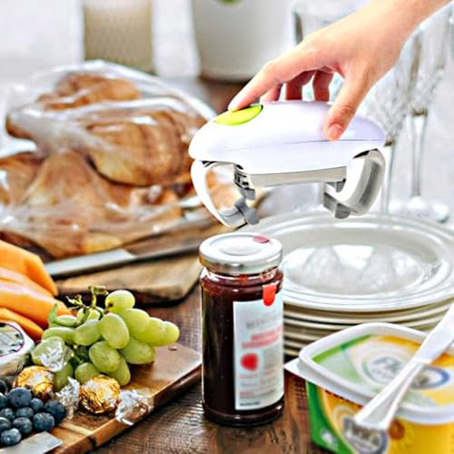 Electric Jar Opener, Electric Can Opener Kitchen Gadget Automatic Jar Opener Tool for Arthritic Hands, Automatic Opening Kitchen Gadget Tool Battery Operated(Not Included)
