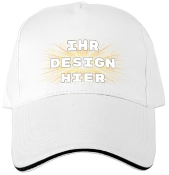 ROHBVMN Trucker Cap personalisiert mit Foto/Logo/Text | Baseball Cap selbst gestalten | Mesh-Kappe für Männer & Frauen | Verstellbare Dad Cap Schwarz | Basecap Herren Damen