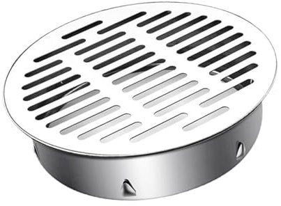 Baoblaze Round Grate Drain Cover,Floor Drain Filter Kitchen Drain Strainer Floor Drain Cover for Outdoor,Lawns,Sewer,Yard,Pipe Fitting, 19x5cm