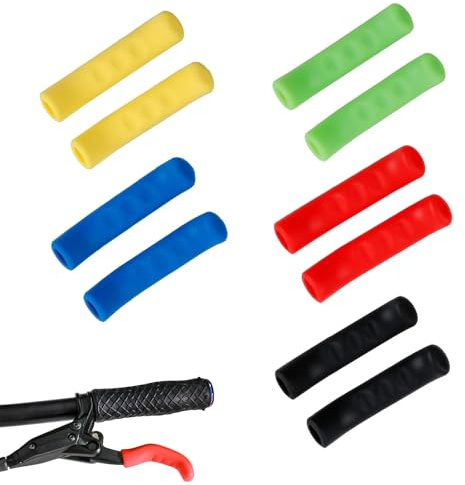 CONGGUAN 5 Pairs Bike Brake Lever Covers Silicone Rubber Bike Brake Cover Anti-Slip Bicycle Brake Lever Sleeve Grip Fit Most Road/Mountain Bicycles