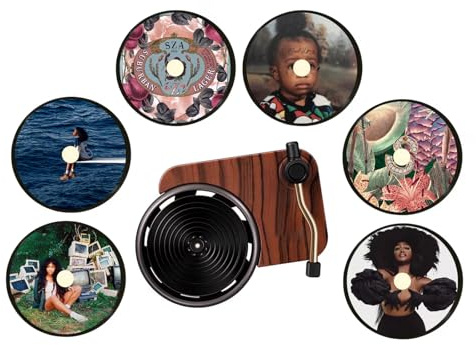 Personalized Record Player Air Freshener for Car – Custom Photo Vent Clip, Unique Retro Vinyl Shape, Double-Sided Print, Creative Gift Idea