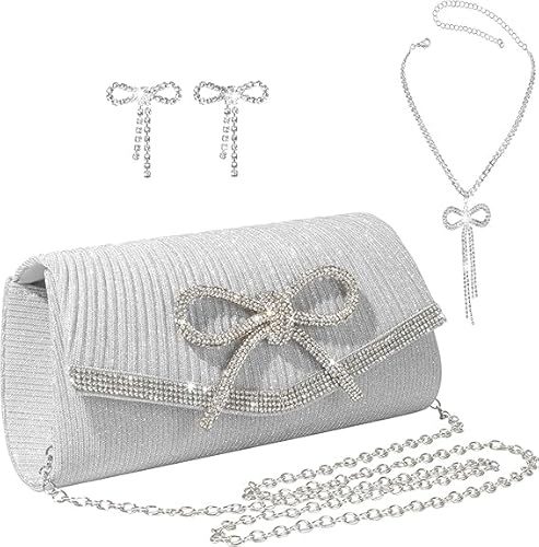 LiveGo Glitter Evening Bag Sparkly, Clutch Purses for Women Wedding Glitter, Women's Clutch Bags, Sequin Bag Envelope Handbags Purses for Prom Cocktail Party Wedding Engagement