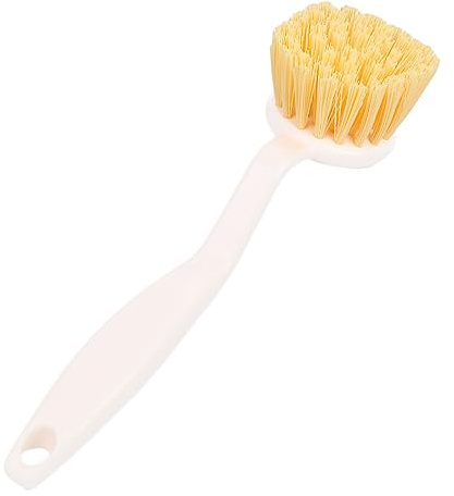 Dish Cleaning Brush Plastic Long Handle Kitchen Pot Brush | White, Easy to Clean Design, for Dish and Counter Care, Multifunctional Cleaning Brush for Pots and Pans Random Style