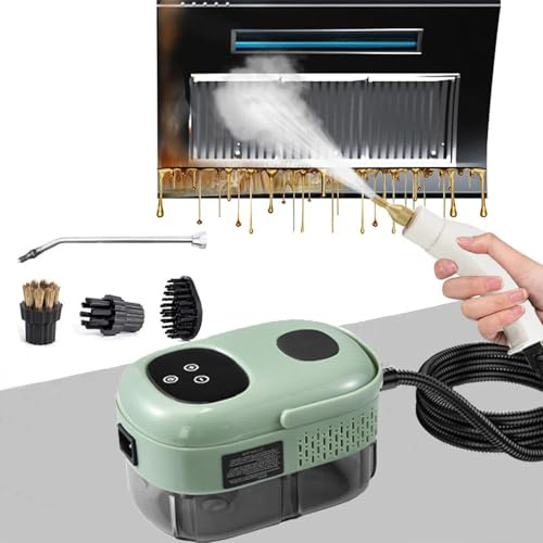 Pulitore A Vapore Ad Alta Pressione da 2500 W, Touch Screen + 6 Livelli di Vapore Regolabili, Serbatoio dell'Acqua da 1100 Ml Pulitore A Vapore Portatile per Cucina, Bagno, Mobili, Auto E