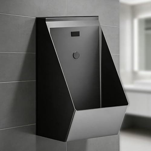 Orinal montado en la pared para hombre, sin contacto, acero inoxidable 304, uso comercial y doméstico, sistema F higiénico sin agua