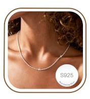 Avotto Silver Chain for Women Hypoallergenic Ladies Chain Necklace for Women Silver Neckalce 16 18 20 22 24 Inch