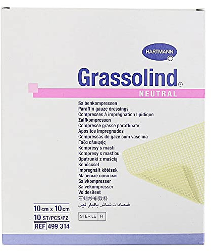 Grassolind Salbenkompressen 10x10 cm Steril
