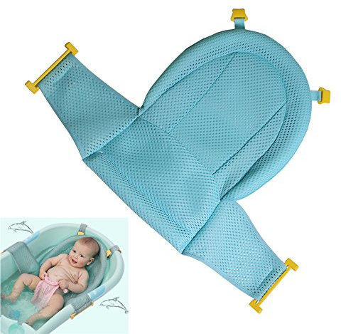 Siège de bain bébé tapis de bain La baignoire antidérapante réglable de douche de bébé s'assoient la maille pour le nouveau-né