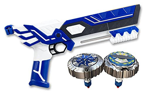 Spinner MAD 86311 DUAL Shot Blaster by Silverlit, Spielzeug Pistole, Blaster mit 2 Spinnern, erhältlich in 4 Farben, kompatibel mit der gesamten Spinner Mad Range, bunt, ab 5 Jahren
