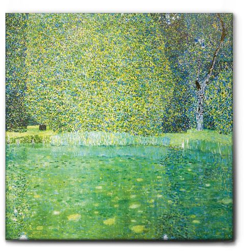 Giallobus - Gemälde - Gustav Klimt - Teich in Kammer - Leinwand mit Standardrahmen - 50x50 - Bereit zum Aufhängen - Moderne Gemälde für zu Hause