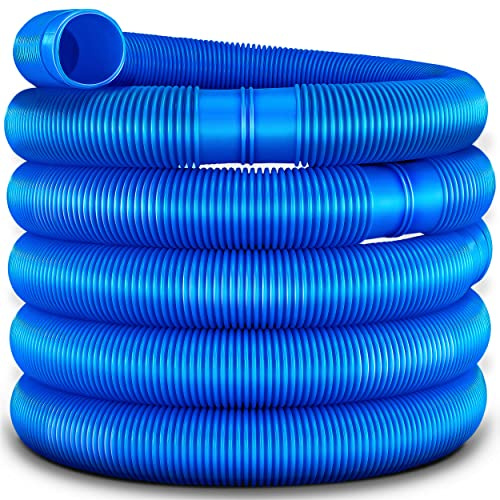 tillvex Tuyau de piscine 12m / 38mm | Flexible avec manchons pour bassin | Tuyau solaire pour piscines et bassins | Tuyau d'aspiration | Tuyau pour pompe | Tuyau d'arrosage flexible
