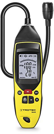 TROTEC Détecteur de gaz Portable BG40 - Sonde Flexible de 40 cm - Mesure jusqu'à 10 000 ppm - Alarme visuelle et Acoustique