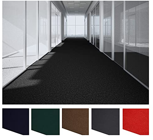 MDEKOR Nadelvlies Teppichboden Meterware - Teppich Läufer blau Bodenbelag Nadelfilz, Auslegware 2m breit, Filzteppich dünn zum Zuschneiden Messeteppich & Event Schwer Entflammbarer Fußbodenbelag